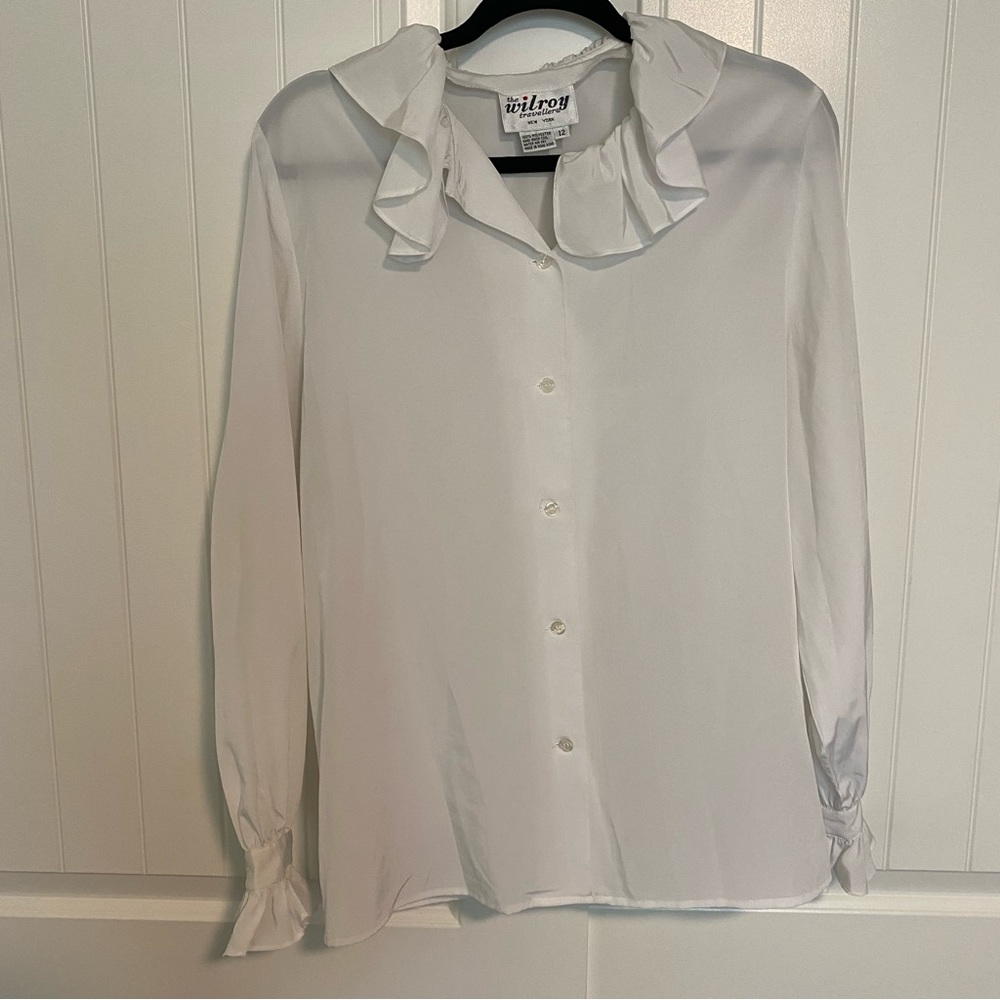 Ruffled Blouse The Wilroy Traveller New York size 12